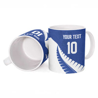 Custom New Zealand Cricket Ceramic Mug Kiwi Birds Haka Dance Blue Fern Sporty Style LT03 - Polynesian Pride