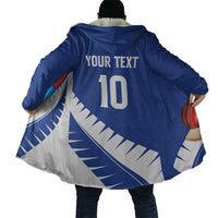 Custom New Zealand Cricket Cloak Kiwi Birds Haka Dance Blue Fern Sporty Style LT03 - Polynesian Pride
