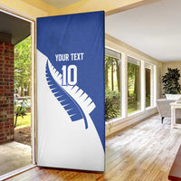 Custom New Zealand Cricket Door Cover Kiwi Birds Haka Dance Blue Fern Sporty Style LT03 - Polynesian Pride