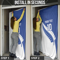 Custom New Zealand Cricket Door Cover Kiwi Birds Haka Dance Blue Fern Sporty Style LT03 - Polynesian Pride
