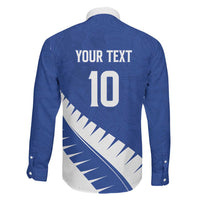 Custom New Zealand Cricket Family Matching Long Sleeve Bodycon Dress and Hawaiian Shirt Kiwi Birds Haka Dance Blue Fern Sporty Style LT03 - Polynesian Pride