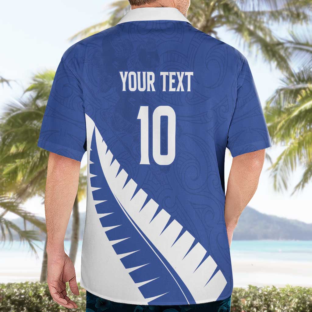 Custom New Zealand Cricket Hawaiian Shirt Kiwi Birds Haka Dance Blue Fern Sporty Style LT03 - Polynesian Pride