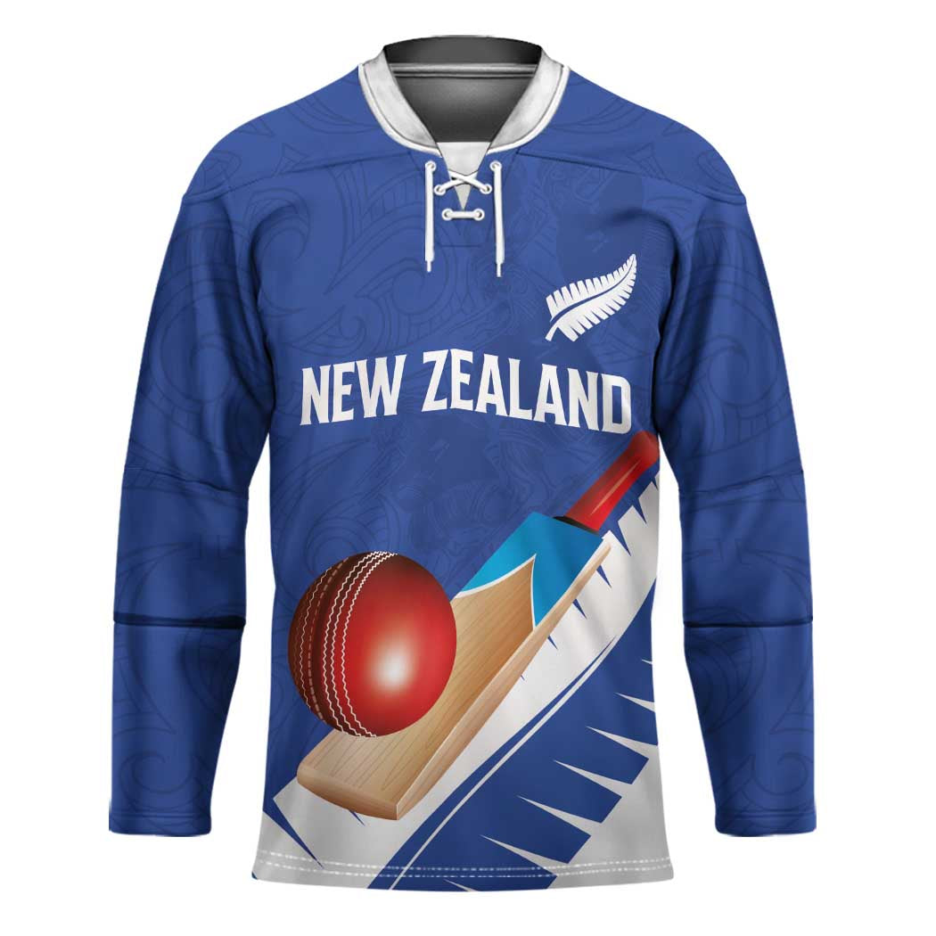 Custom New Zealand Cricket Hockey Jersey Kiwi Birds Haka Dance Blue Fern Sporty Style LT03 Unisex Blue - Polynesian Pride