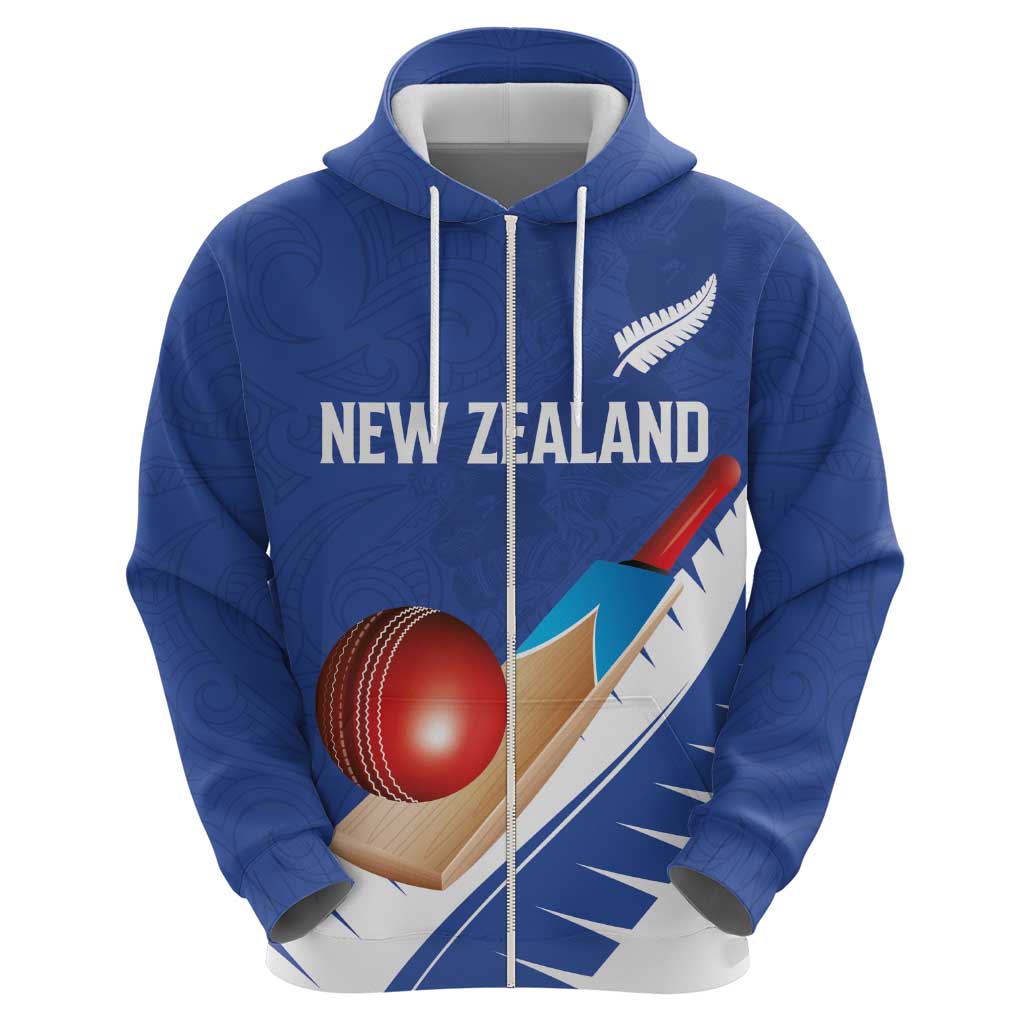 Custom New Zealand Cricket Hoodie Kiwi Birds Haka Dance Blue Fern Sporty Style LT03 - Polynesian Pride