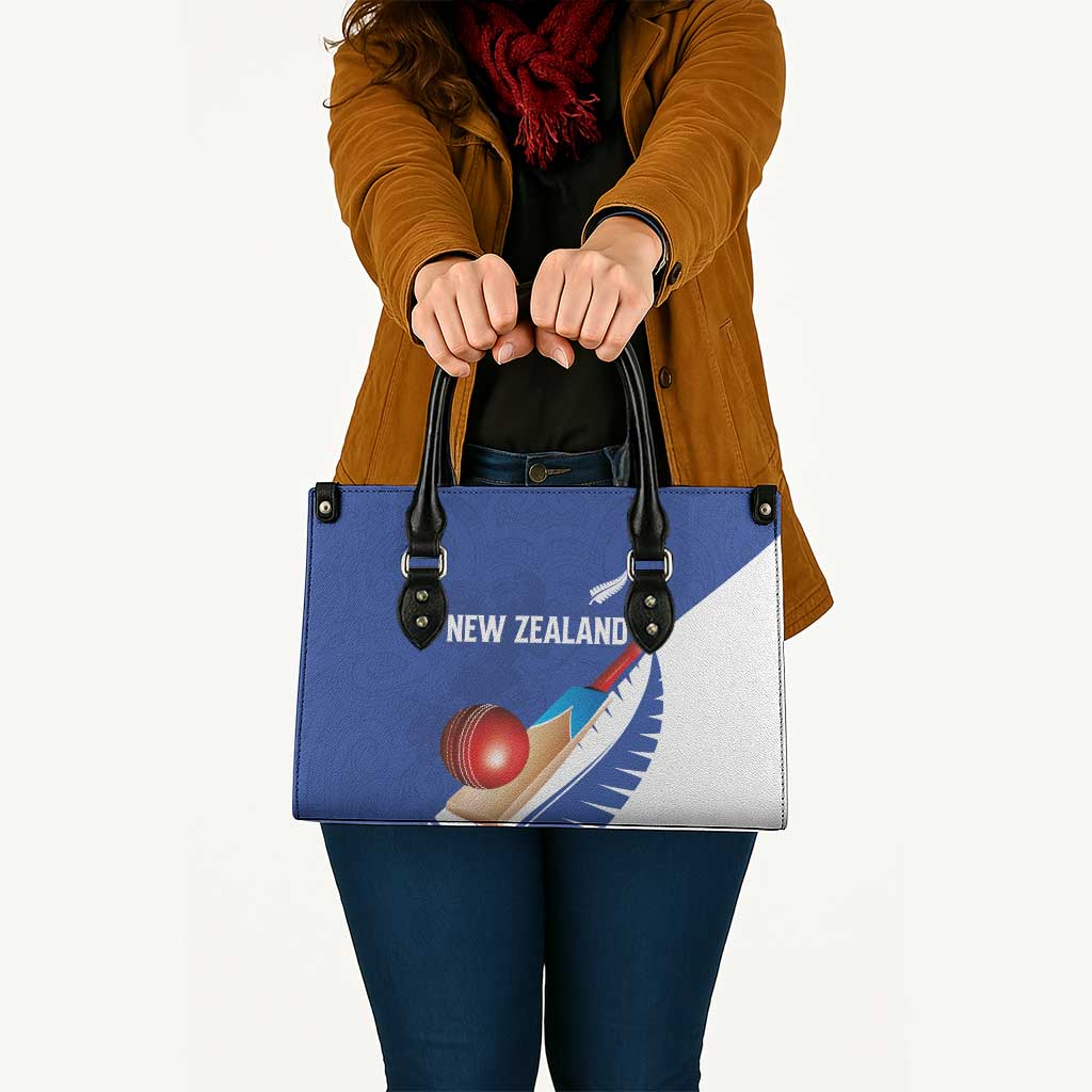 New Zealand Cricket Leather Bag Kiwi Birds Haka Dance Blue Fern Sporty Style LT03 - Polynesian Pride