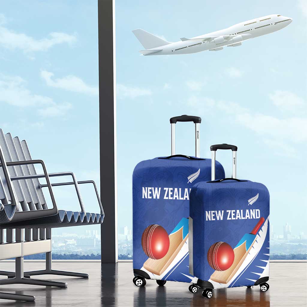 New Zealand Cricket Luggage Cover Kiwi Birds Haka Dance Blue Fern Sporty Style