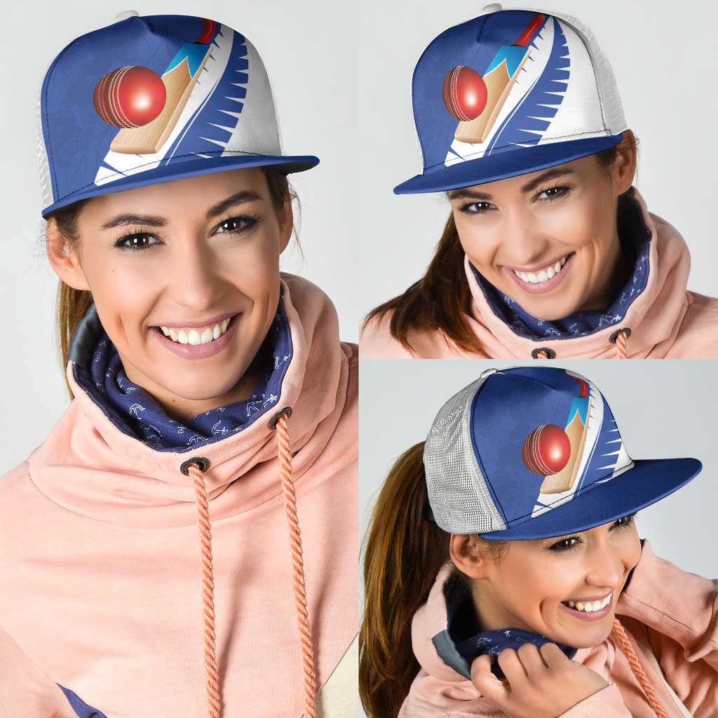New Zealand Cricket Mesh Trucker Cap Kiwi Birds Haka Dance Blue Fern Sporty Style LT03 - Polynesian Pride