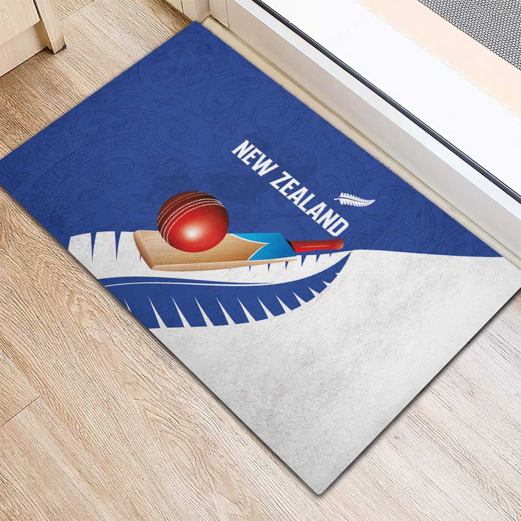 New Zealand Cricket Rubber Doormat Kiwi Birds Haka Dance Blue Fern Sporty Style LT03 - Polynesian Pride