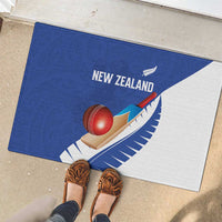 New Zealand Cricket Rubber Doormat Kiwi Birds Haka Dance Blue Fern Sporty Style LT03 - Polynesian Pride