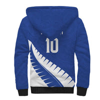 Custom New Zealand Cricket Sherpa Hoodie Kiwi Birds Haka Dance Blue Fern Sporty Style LT03 - Polynesian Pride