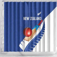 New Zealand Cricket Shower Curtain Kiwi Birds Haka Dance Blue Fern Sporty Style LT03 - Polynesian Pride