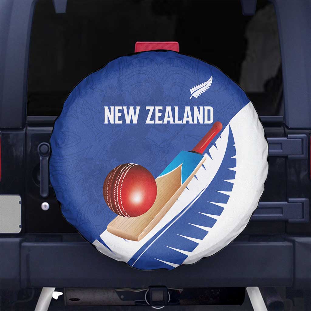 New Zealand Cricket Spare Tire Cover Kiwi Birds Haka Dance Blue Fern Sporty Style LT03 No hole Blue - Polynesian Pride