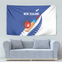 New Zealand Cricket Tapestry Kiwi Birds Haka Dance Blue Fern Sporty Style
