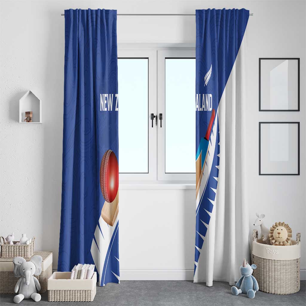 New Zealand Cricket Window Curtain Kiwi Birds Haka Dance Blue Fern Sporty Style LT03 - Polynesian Pride