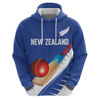 Custom New Zealand Cricket Zip Hoodie Kiwi Birds Haka Dance Blue Fern Sporty Style LT03 - Polynesian Pride