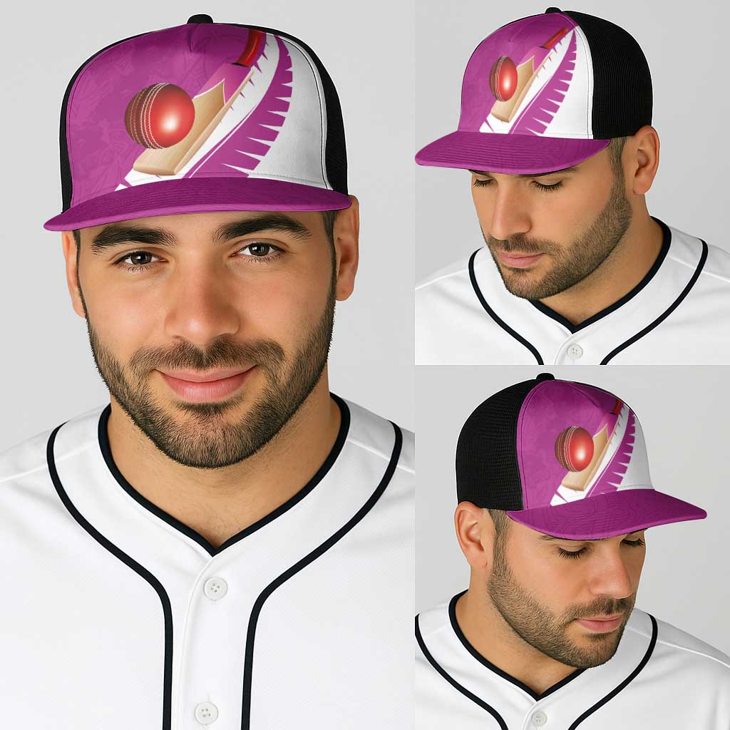 New Zealand Cricket Baseball Net Cap Kiwi Birds Haka Dance Pink Fern Sporty Style LT03 - Polynesian Pride