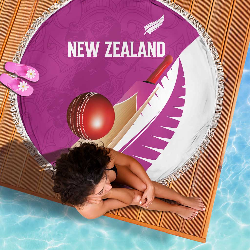 New Zealand Cricket Beach Blanket Kiwi Birds Haka Dance Pink Fern Sporty Style LT03 - Polynesian Pride