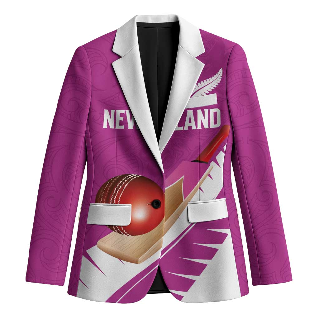 Custom New Zealand Cricket Blazer Kiwi Birds Haka Dance Pink Fern Sporty Style LT03 Unisex Pink - Polynesian Pride