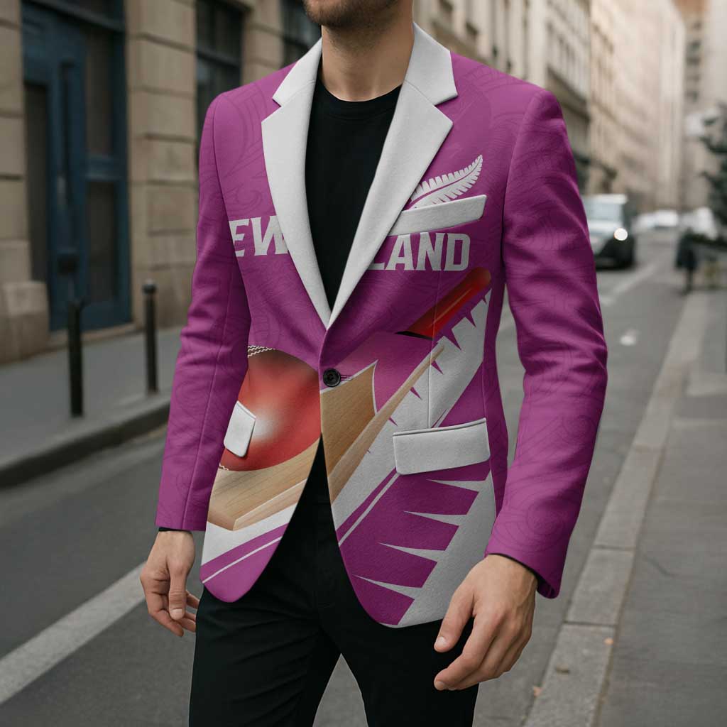 Custom New Zealand Cricket Blazer Kiwi Birds Haka Dance Pink Fern Sporty Style LT03 - Polynesian Pride