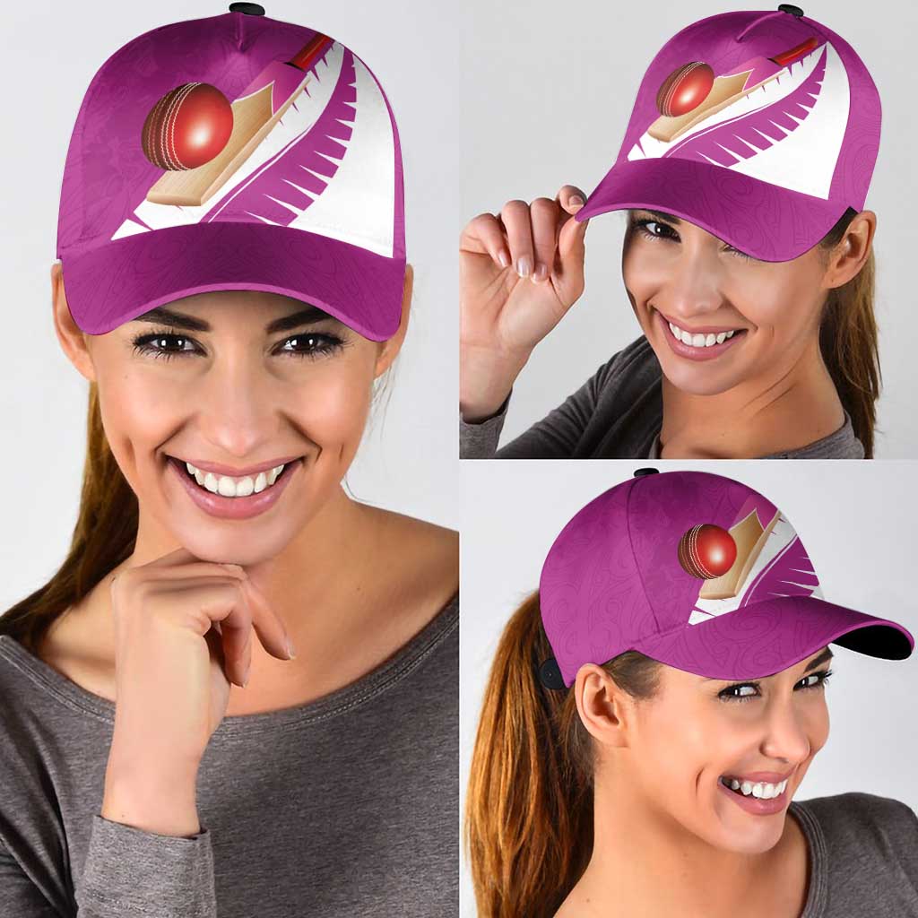 New Zealand Cricket Classic Cap Kiwi Birds Haka Dance Pink Fern Sporty Style LT03 - Polynesian Pride