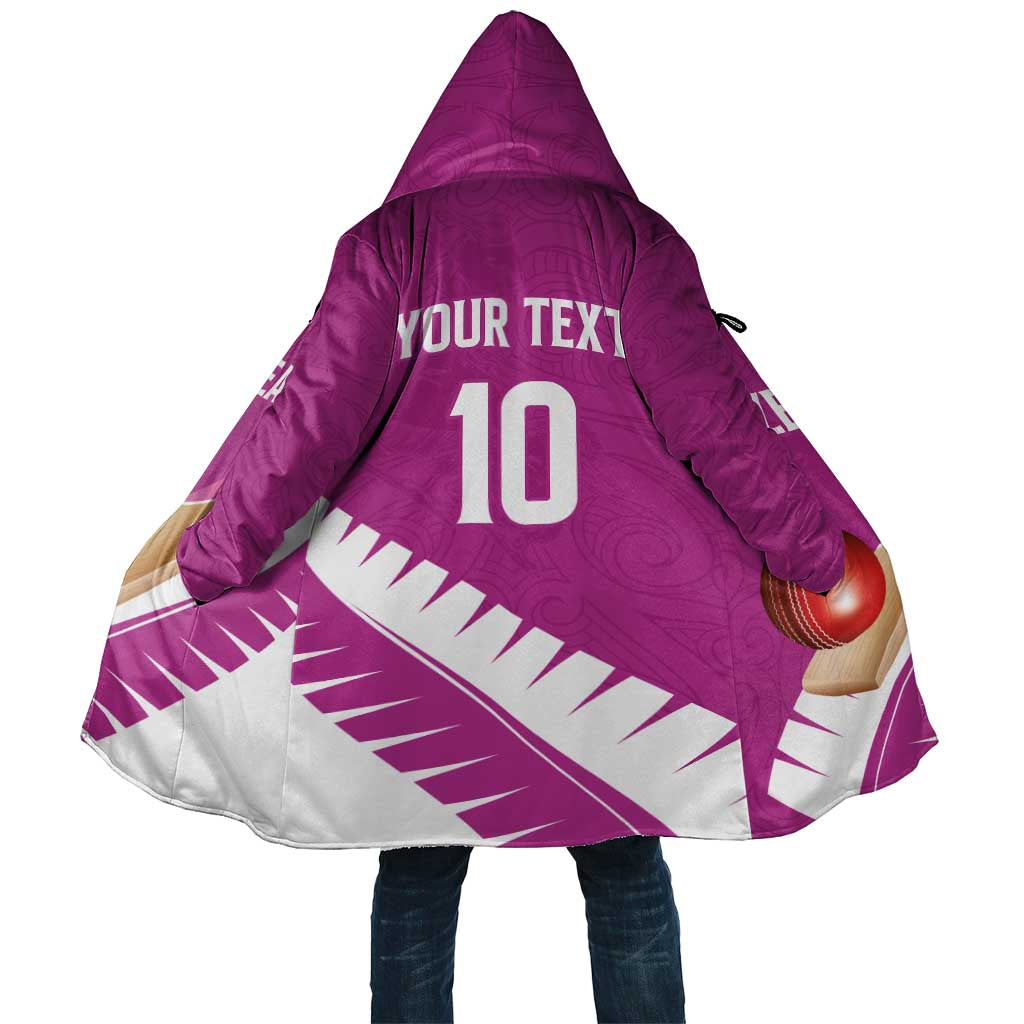 Custom New Zealand Cricket Cloak Kiwi Birds Haka Dance Pink Fern Sporty Style LT03 Unisex Pink - Polynesian Pride