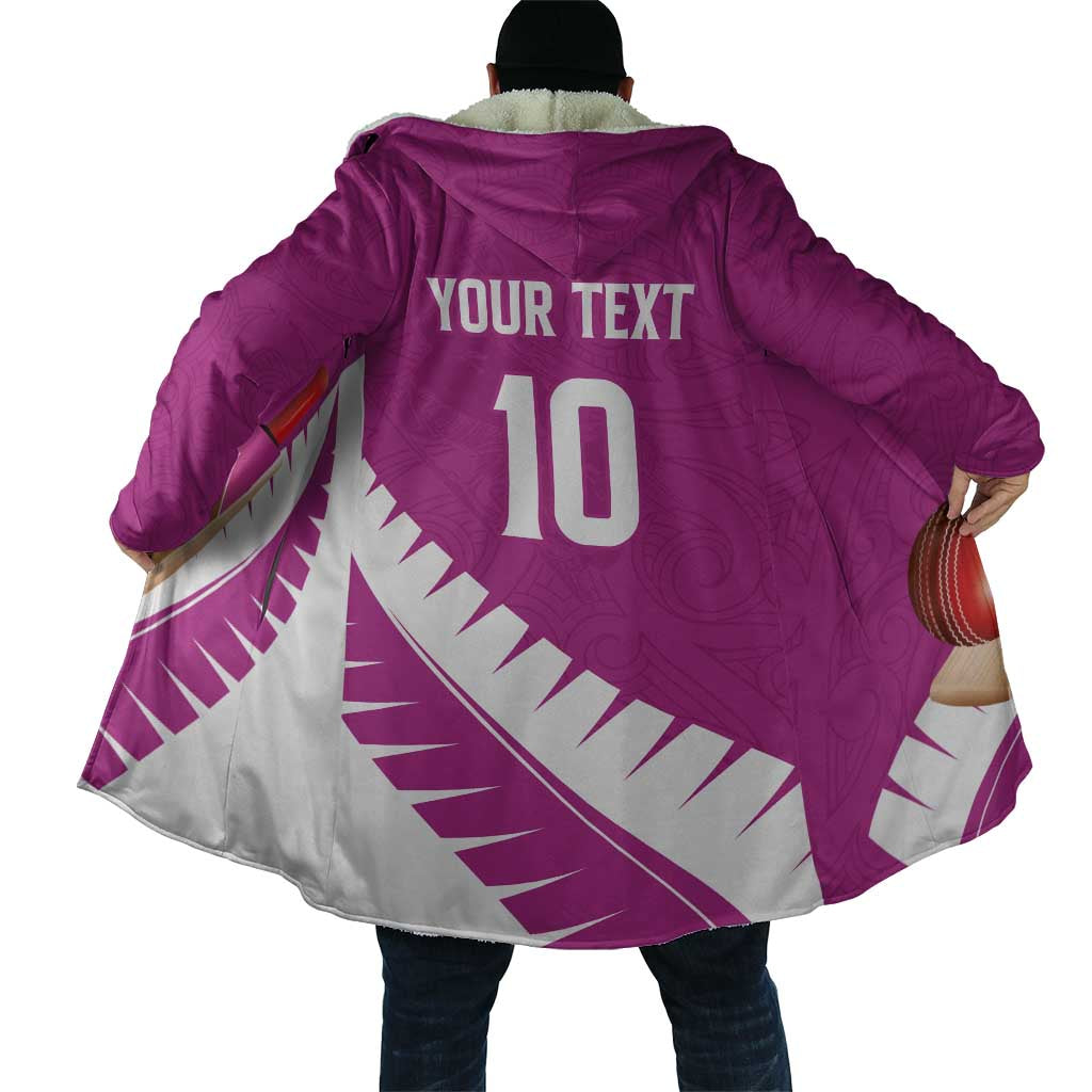 Custom New Zealand Cricket Cloak Kiwi Birds Haka Dance Pink Fern Sporty Style LT03 - Polynesian Pride