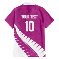 Custom New Zealand Cricket Family Matching Summer Maxi Dress and Hawaiian Shirt Kiwi Birds Haka Dance Pink Fern Sporty Style LT03 - Polynesian Pride