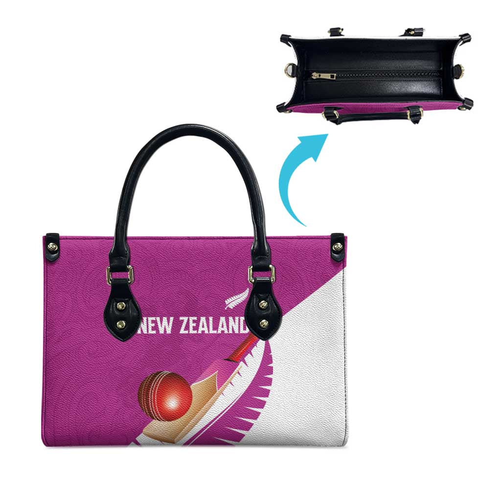 New Zealand Cricket Leather Bag Kiwi Birds Haka Dance Pink Fern Sporty Style LT03 - Polynesian Pride