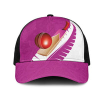 New Zealand Cricket Mesh Trucker Cap Kiwi Birds Haka Dance Pink Fern Sporty Style LT03 One Size Black Pink - Polynesian Pride