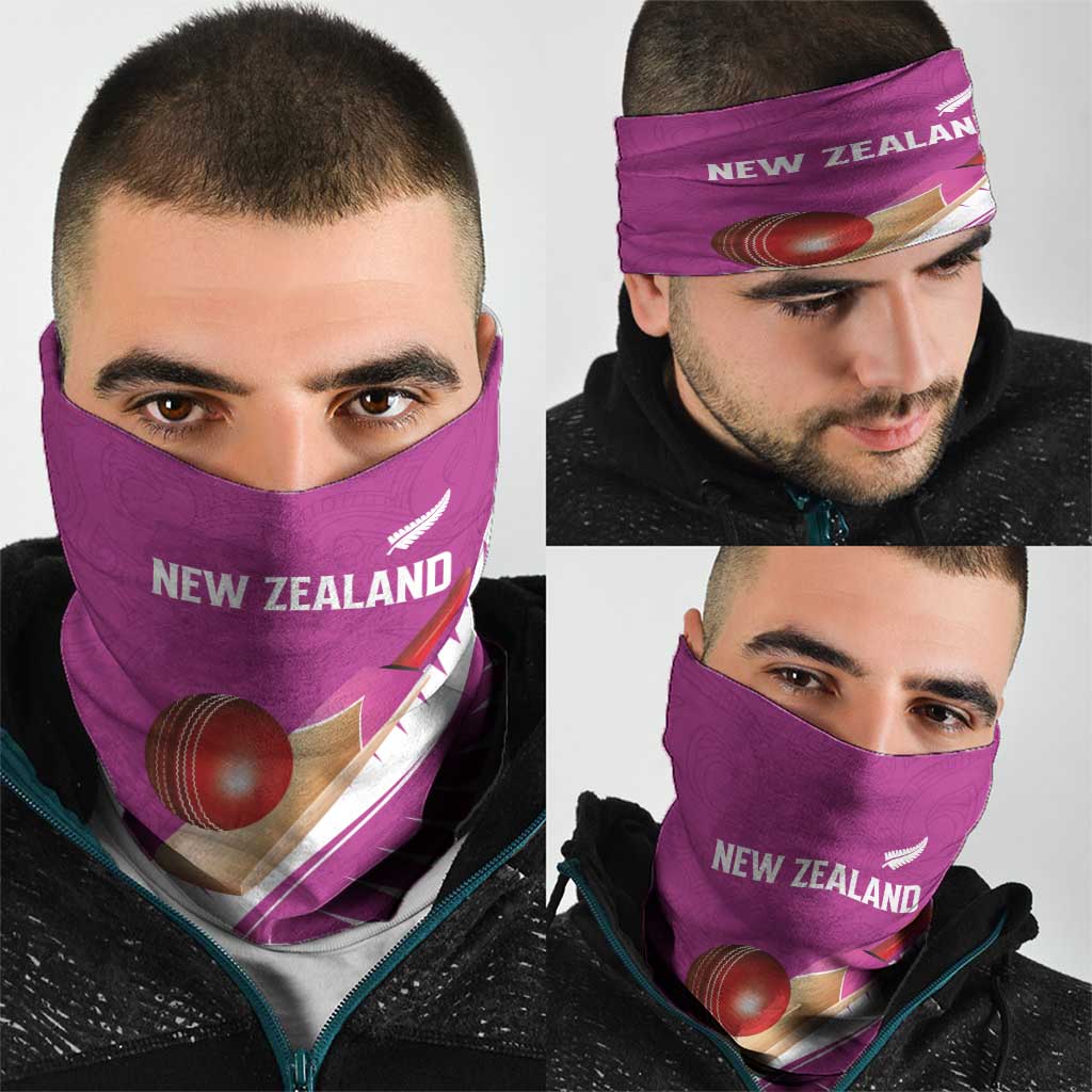 New Zealand Cricket Neck Gaiter Kiwi Birds Haka Dance Pink Fern Sporty Style LT03 - Polynesian Pride