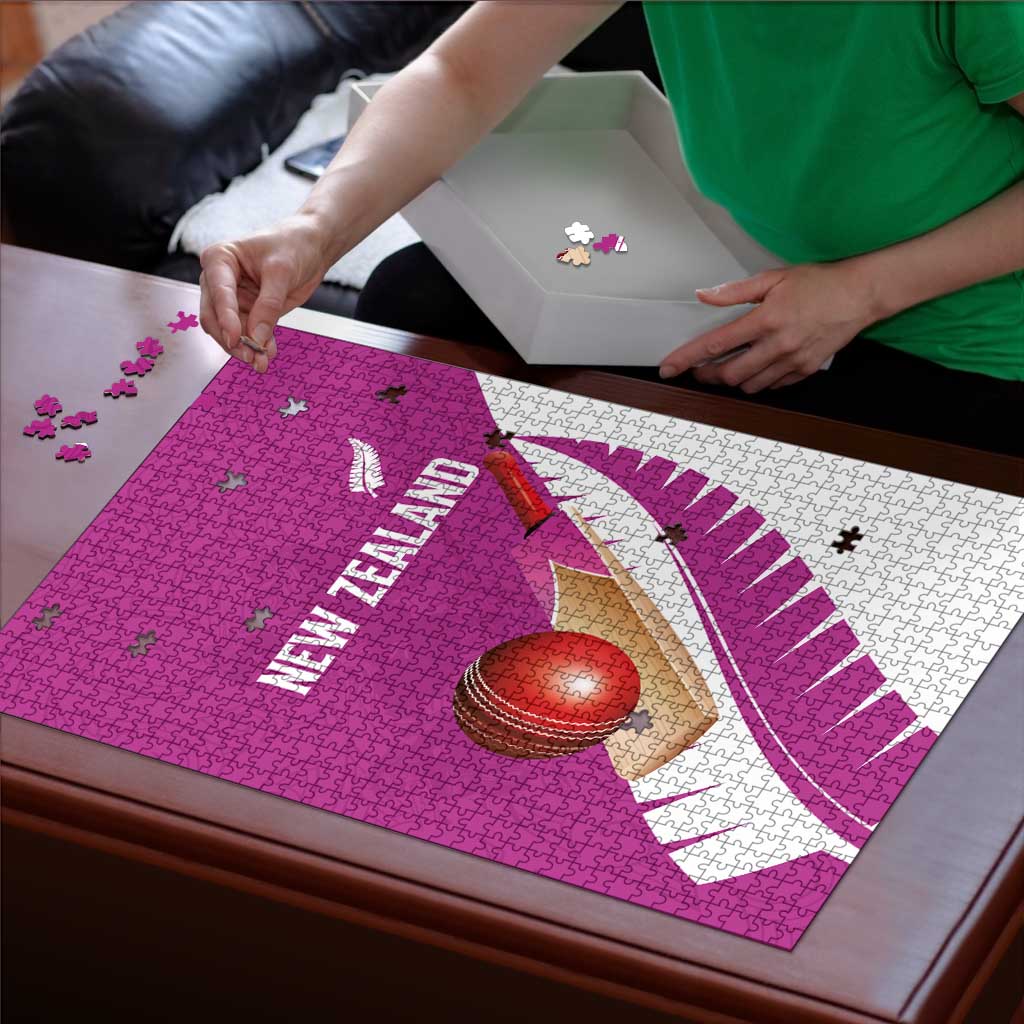 New Zealand Cricket Puzzle Kiwi Birds Haka Dance Pink Fern Sporty Style LT03 - Polynesian Pride