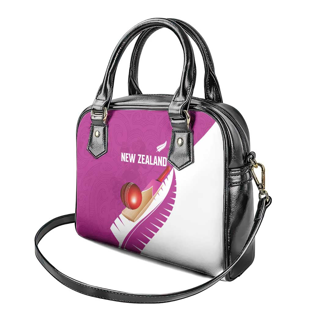 New Zealand Cricket Shoulder Handbag Kiwi Birds Haka Dance Pink Fern Sporty Style LT03 - Polynesian Pride