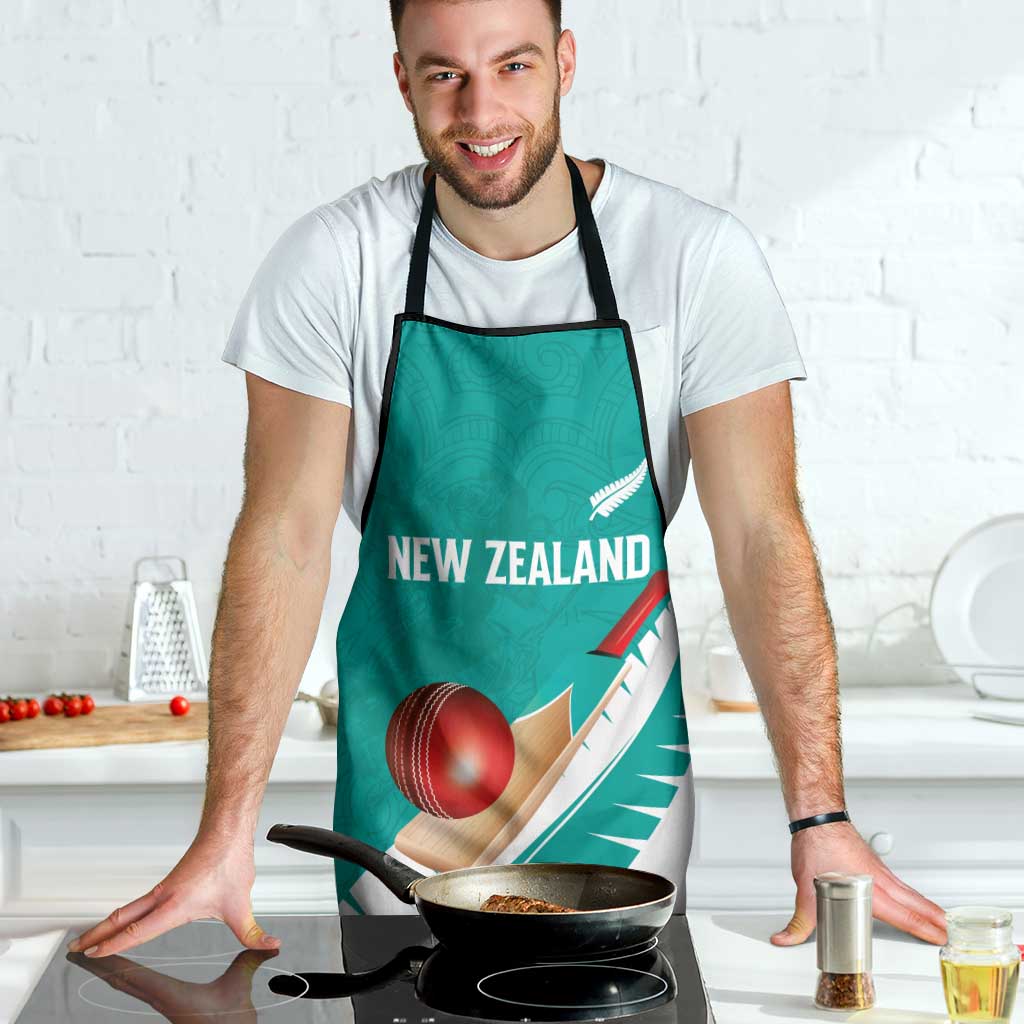 New Zealand Cricket Apron Kiwi Birds Haka Dance Turquoise Fern Sporty Style LT03 - Polynesian Pride