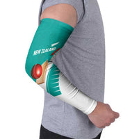 Custom New Zealand Cricket Arm Sleeves Kiwi Birds Haka Dance Turquoise Fern Sporty Style LT03 - Polynesian Pride