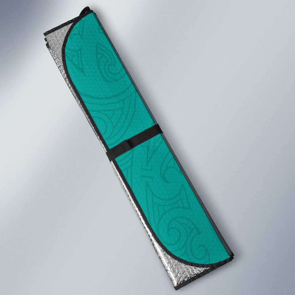 New Zealand Cricket Auto Sun Shade Kiwi Birds Haka Dance Turquoise Fern Sporty Style LT03 - Polynesian Pride