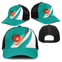 New Zealand Cricket Baseball Net Cap Kiwi Birds Haka Dance Turquoise Fern Sporty Style LT03 - Polynesian Pride