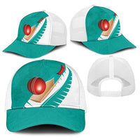 New Zealand Cricket Baseball Net Cap Kiwi Birds Haka Dance Turquoise Fern Sporty Style LT03 - Polynesian Pride