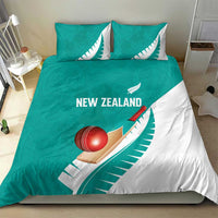 New Zealand Cricket Bedding Set Kiwi Birds Haka Dance Turquoise Fern Sporty Style LT03 - Polynesian Pride