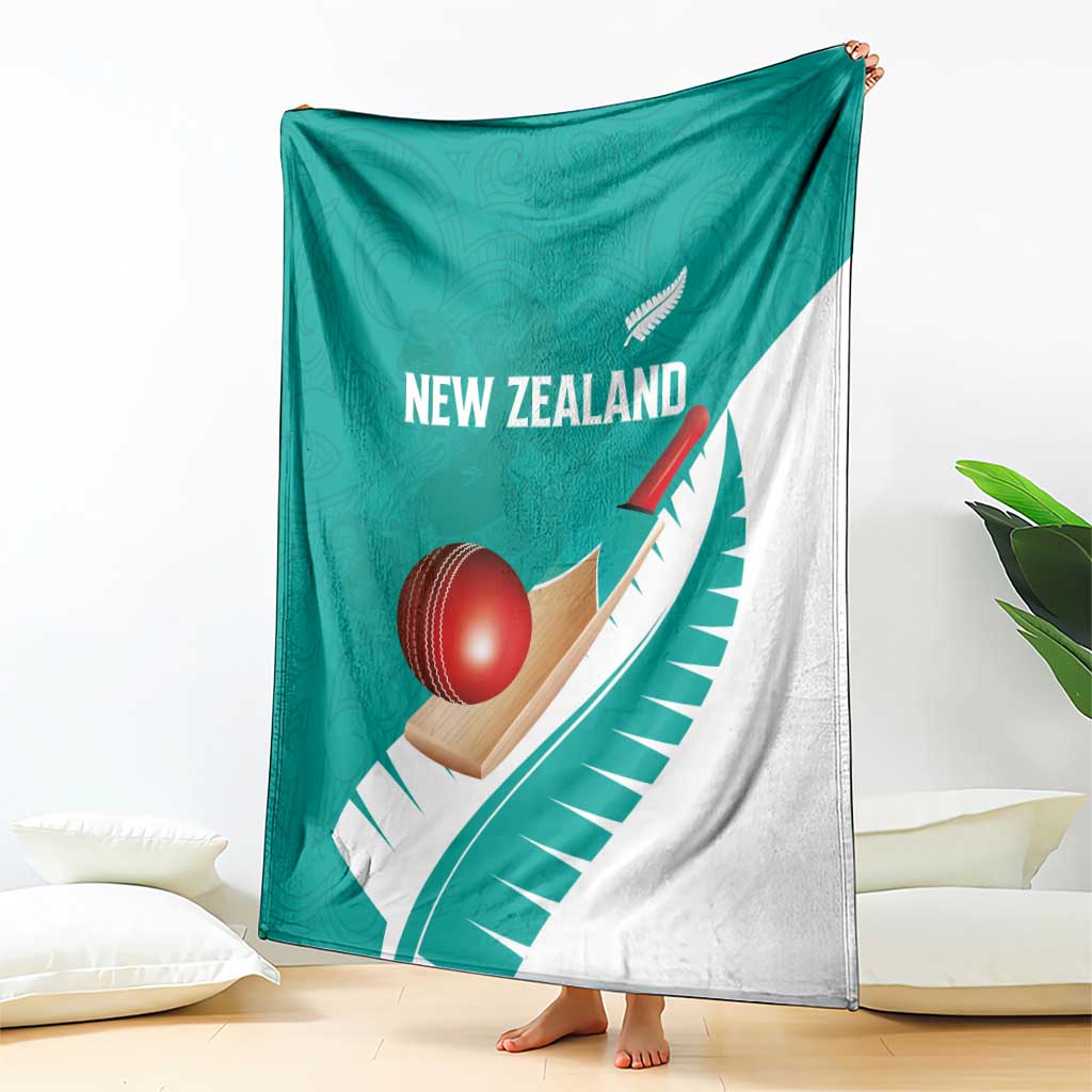 New Zealand Cricket Blanket Kiwi Birds Haka Dance Turquoise Fern Sporty Style LT03 - Polynesian Pride