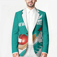 Custom New Zealand Cricket Blazer Kiwi Birds Haka Dance Turquoise Fern Sporty Style LT03 - Polynesian Pride
