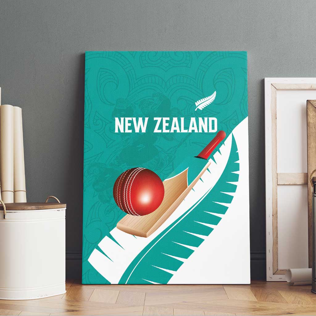 New Zealand Cricket Canvas Wall Art Kiwi Birds Haka Dance Turquoise Fern Sporty Style LT03 - Polynesian Pride