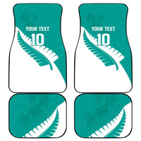 Custom New Zealand Cricket Car Mats Kiwi Birds Haka Dance Turquoise Fern Sporty Style LT03 - Polynesian Pride
