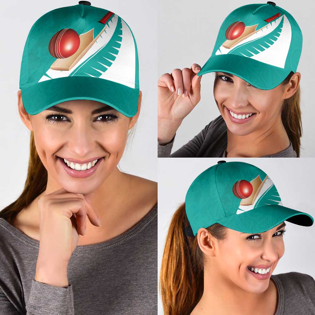 New Zealand Cricket Classic Cap Kiwi Birds Haka Dance Turquoise Fern Sporty Style LT03 - Polynesian Pride