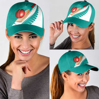 New Zealand Cricket Classic Cap Kiwi Birds Haka Dance Turquoise Fern Sporty Style LT03 - Polynesian Pride