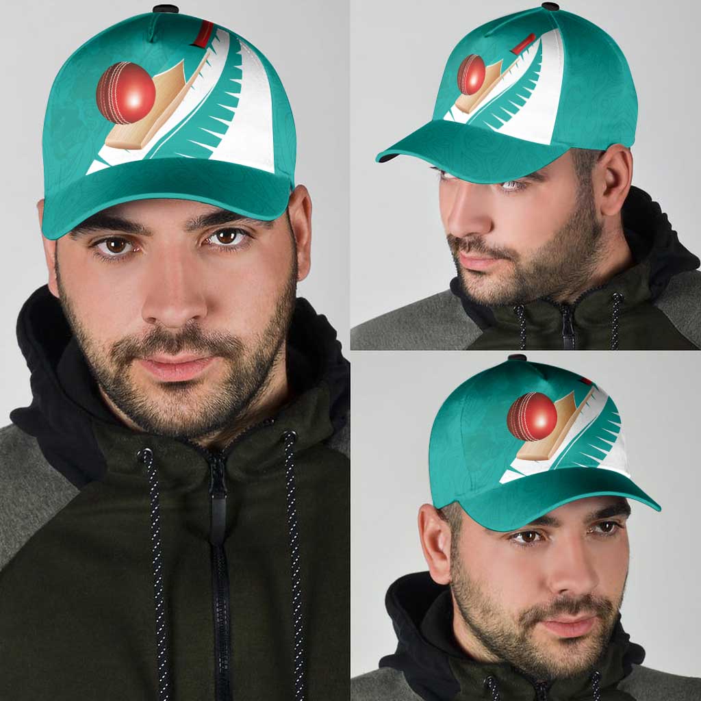 New Zealand Cricket Classic Cap Kiwi Birds Haka Dance Turquoise Fern Sporty Style LT03 - Polynesian Pride