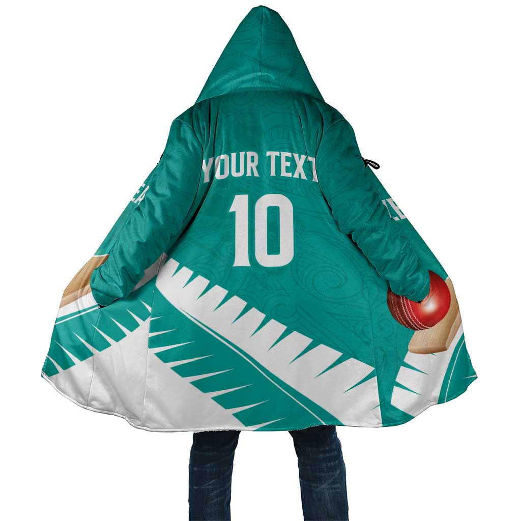 Custom New Zealand Cricket Cloak Kiwi Birds Haka Dance Turquoise Fern Sporty Style LT03 Unisex Turquoise - Polynesian Pride