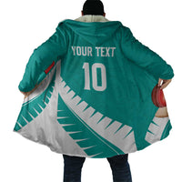Custom New Zealand Cricket Cloak Kiwi Birds Haka Dance Turquoise Fern Sporty Style LT03 - Polynesian Pride