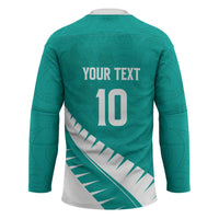 Custom New Zealand Cricket Hockey Jersey Kiwi Birds Haka Dance Turquoise Fern Sporty Style LT03 - Polynesian Pride