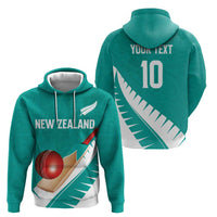 Custom New Zealand Cricket Hoodie Kiwi Birds Haka Dance Turquoise Fern Sporty Style LT03 - Polynesian Pride