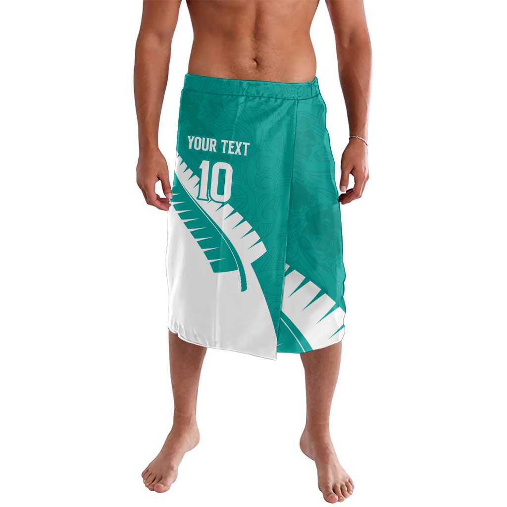 Custom New Zealand Cricket Lavalava Kiwi Birds Haka Dance Turquoise Fern Sporty Style LT03 Turquoise - Polynesian Pride